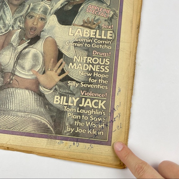 Vintage Rolling Stone Magazine Labelle Billy Jack July 3, 1975 Music Art - Picture 3 of 6